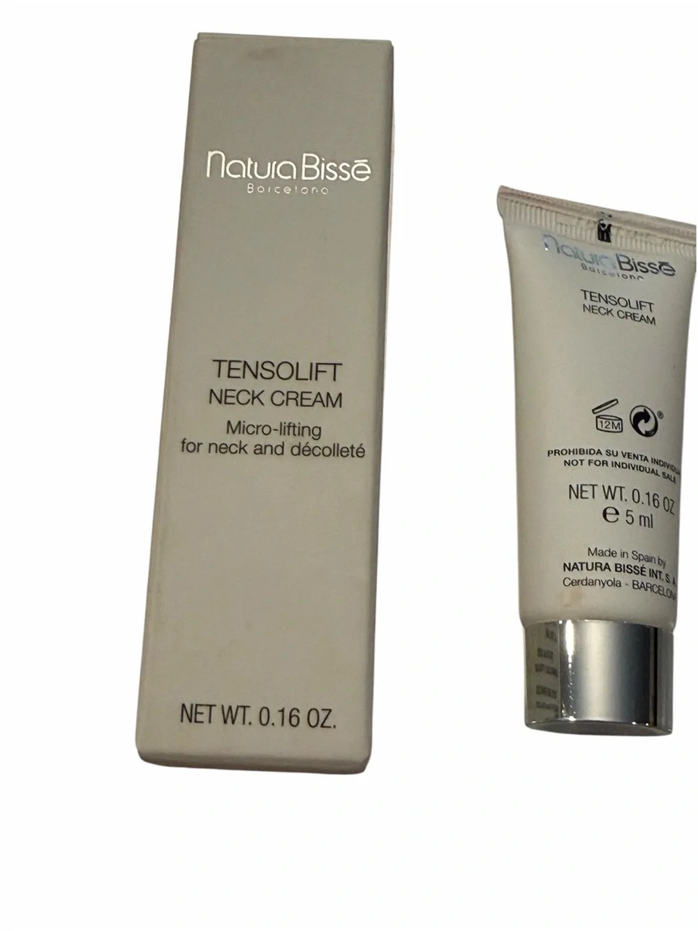 Natura Bisse Tensolift Neck Cream 0.16oz 5ml Travel Mini New Box Micro Lifting